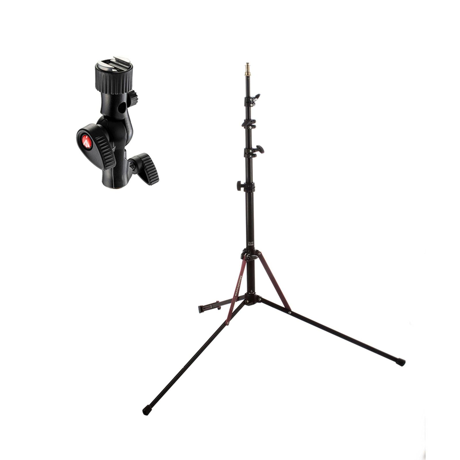 新品 マンフロット(Manfrotto) ライトスタンド 手持ちブーム兼用 ナノポールキット スナップティルトヘッド付 最大高195cm 最大耐荷重 1.5kg オスダボ仕様 イタリア製 JP MKSTRO1-3
