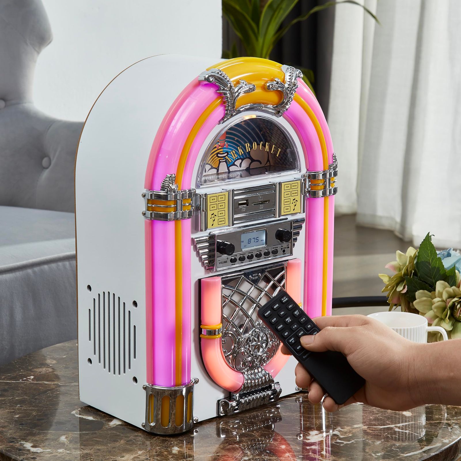 Cd プレーヤー ジュークボックス型スピーカー RICATECHのジューク