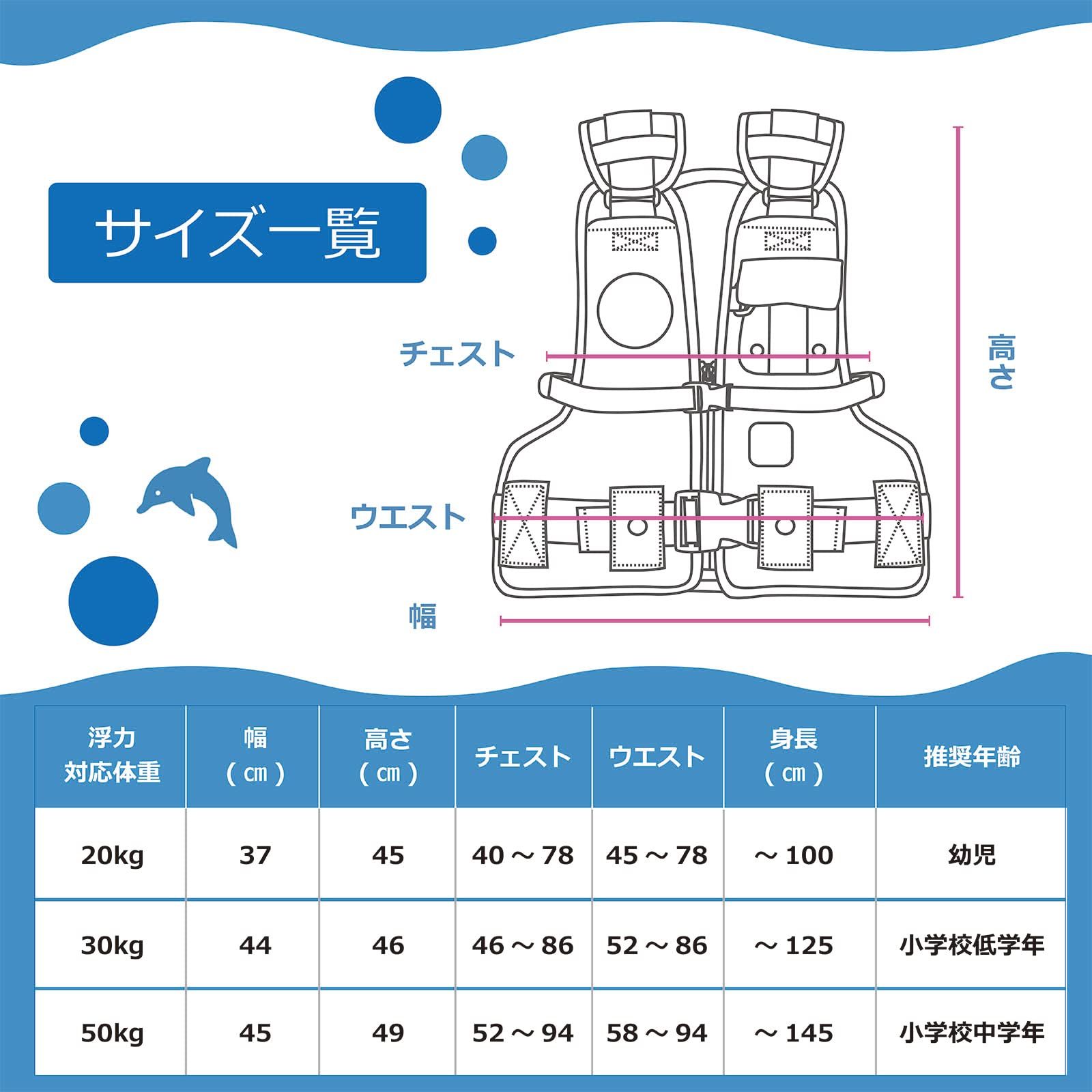 新品 ウォーターロックス(Water Rocks) ライフベスト Kids 30kg WRLV-3150 グリーン