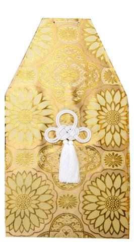 新品 上金覆／骨覆（骨壷カバー）／金／7寸用／お葬式・葬儀・火葬・直葬・家族葬・密葬用／冠婚葬祭研究所