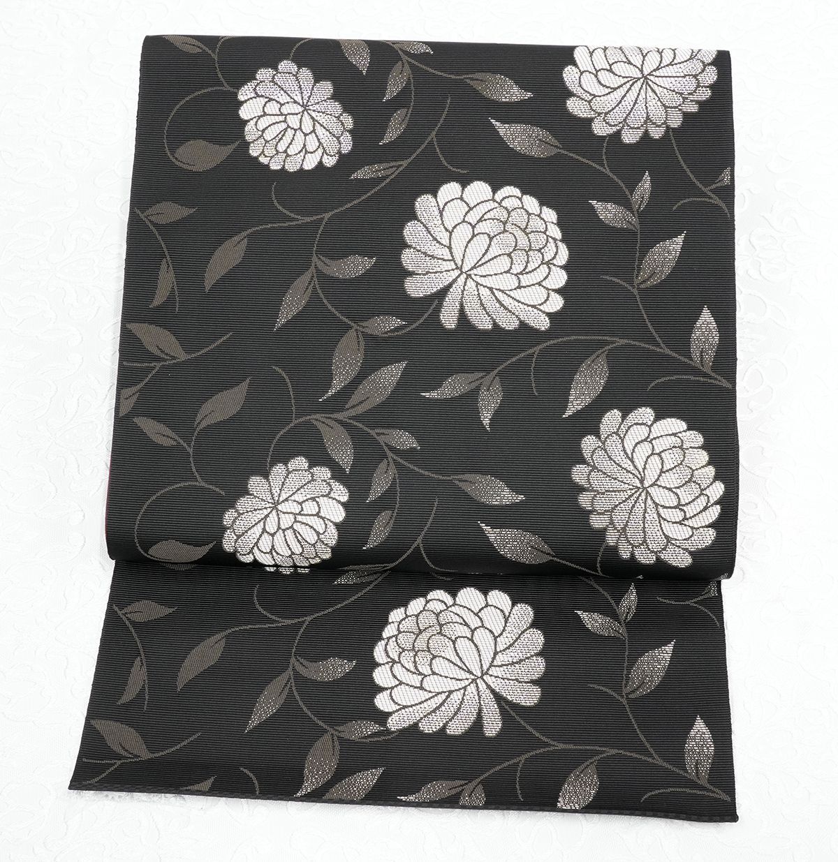 限定品!新品未仕立 博多帯 協和織 八寸名古屋帯 マム 黒地 仕立 限定品!新品未仕立 博多帯 協和織 八寸名古屋帯 マム 黒地 仕立
