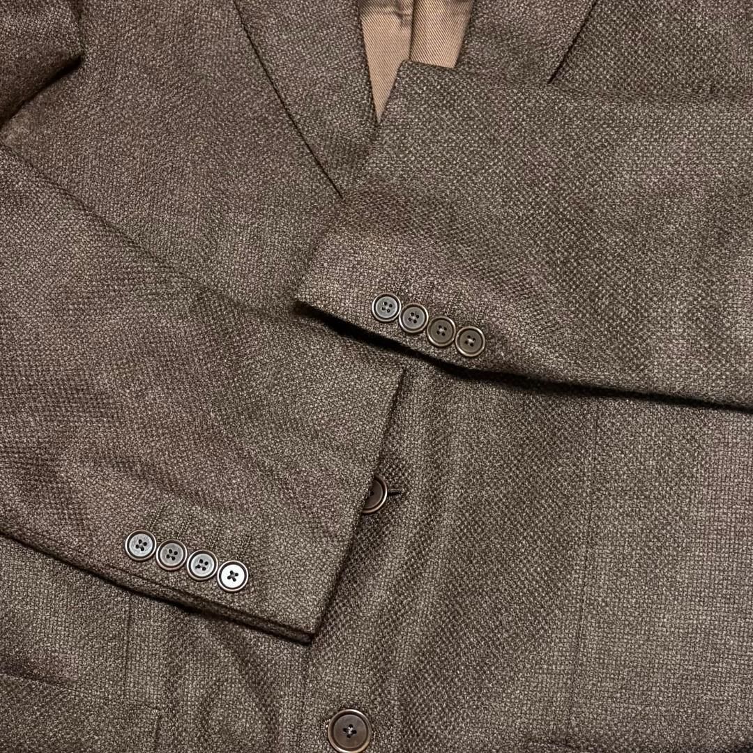 美品】 BEAMS F テーラードジャケット カシミヤ混 97 ブラウン 無地 