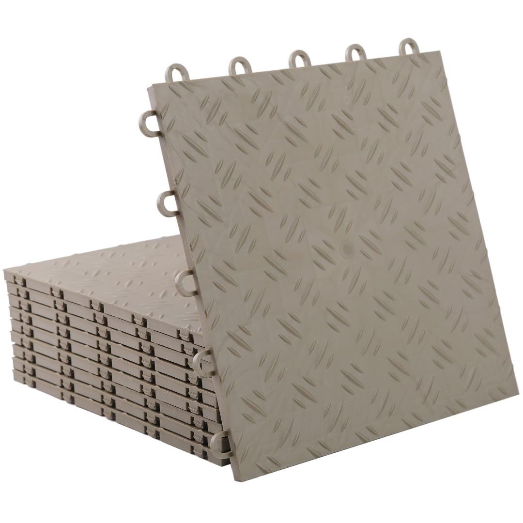 新品 ISL ガレージタイル ソリッドタイプ ゴールド 10枚セット 33×33×1.2cm 業務用 高耐荷重モデル