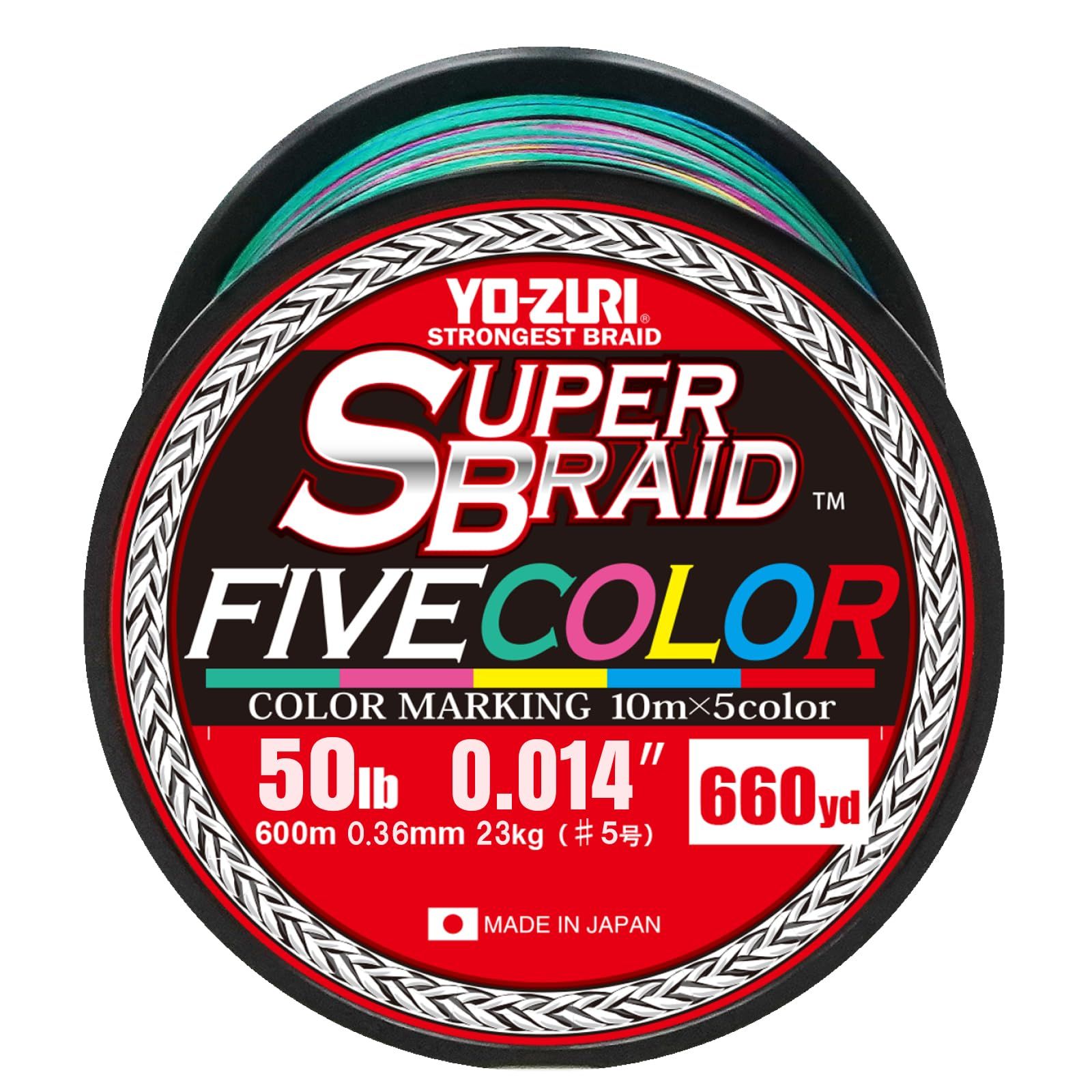新品 YO-ZURI(ヨーヅリ) PEライン スーパーブレイドファイブカラー 660YDS 50Lbs カラー:5色