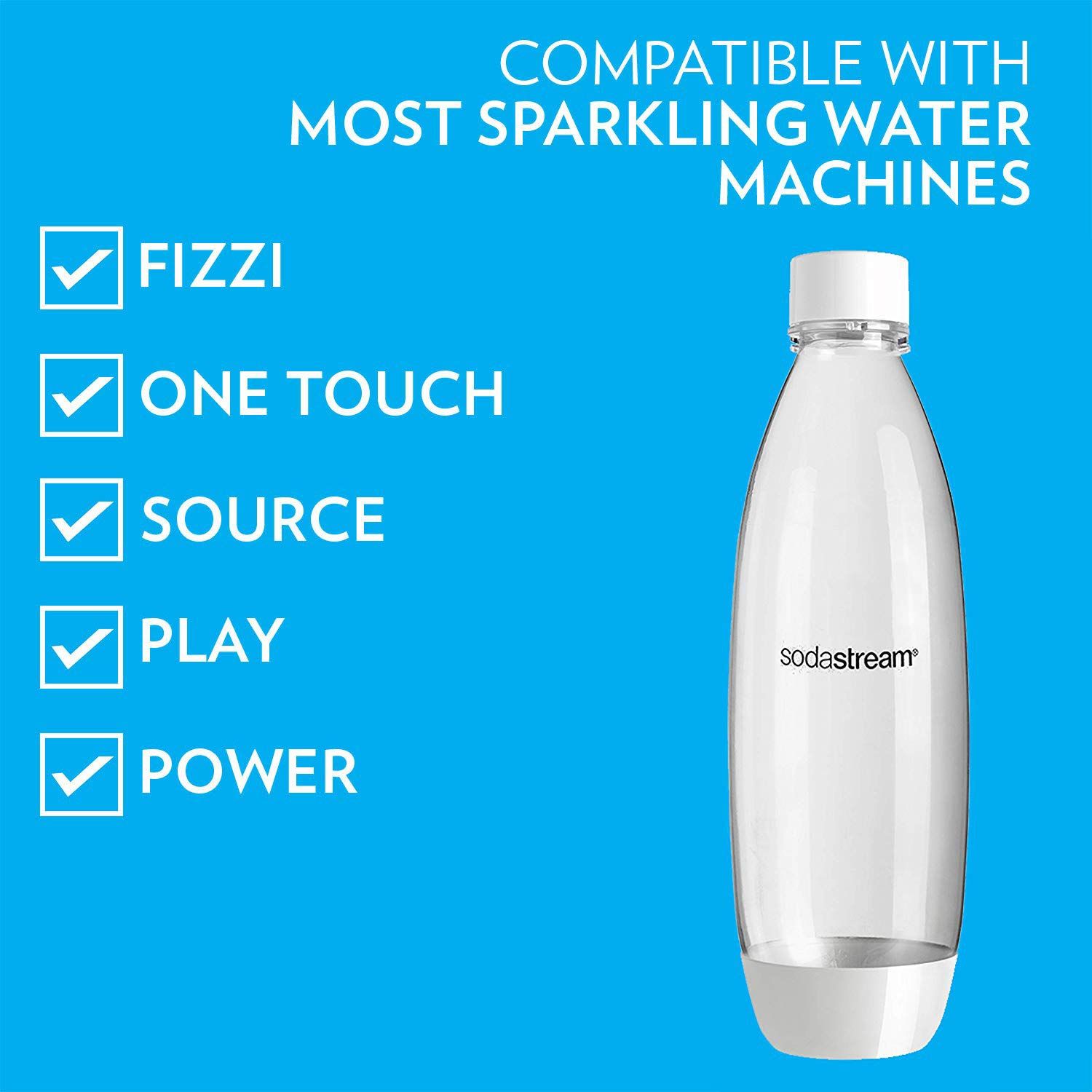 新品 sodastream ホワイト 1L スリム 炭酸ボトル ツインパック 2個 
