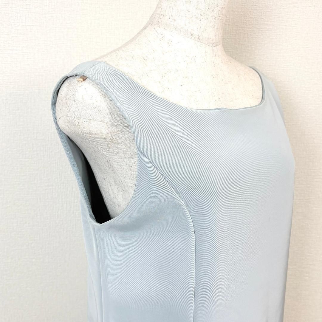 美品】 FOXEY NEWYORK ノースリーブワンピース フリル 40 水色 - メルカリ