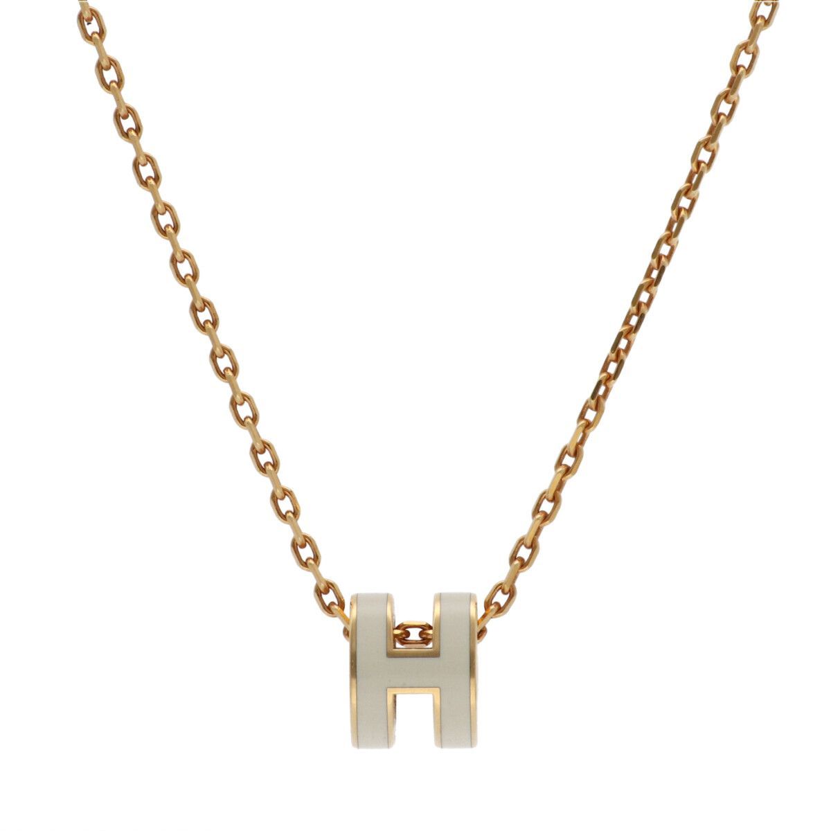 中古】 HERMES エルメス ポップアッシュ ミニ ネックレス ピンク 