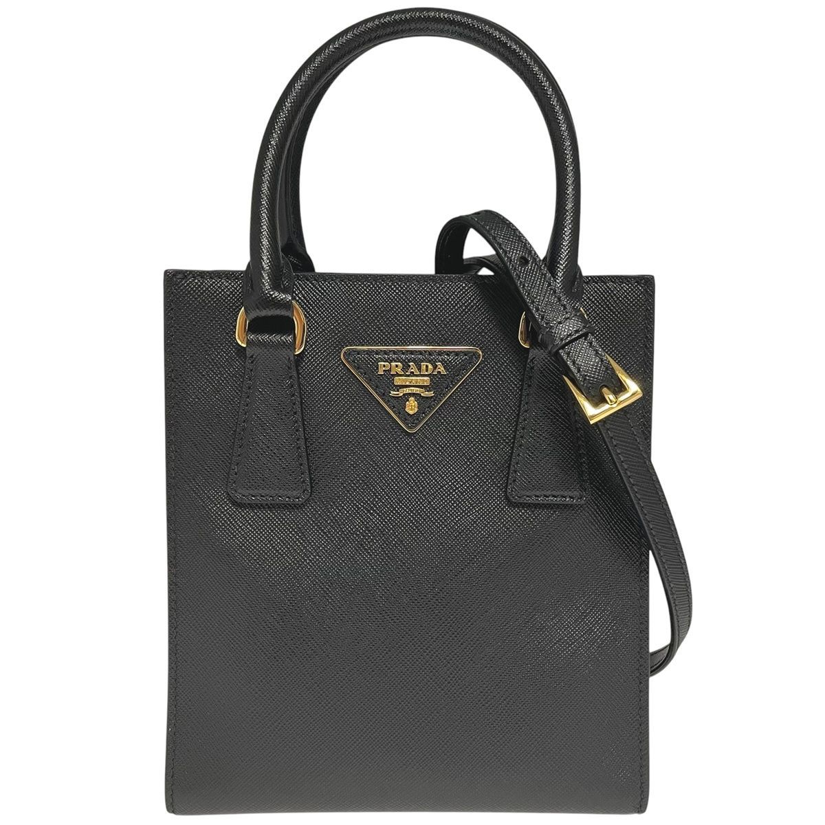 中古】 PRADA プラダ サフィアーノ 2WAY ミニハンドバッグ 1BA358 