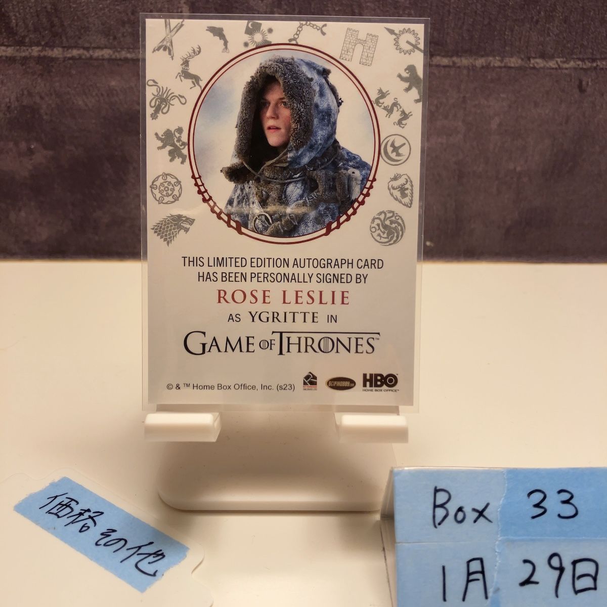 GAME OF THRONES Rose Leslie Ygritte 直筆サインカード Free Folk Limited Edition Red Ink カード GAME OF THRONES Rose Leslie Ygritte 直筆サインカード Free Folk Limited Edition Red Ink カード