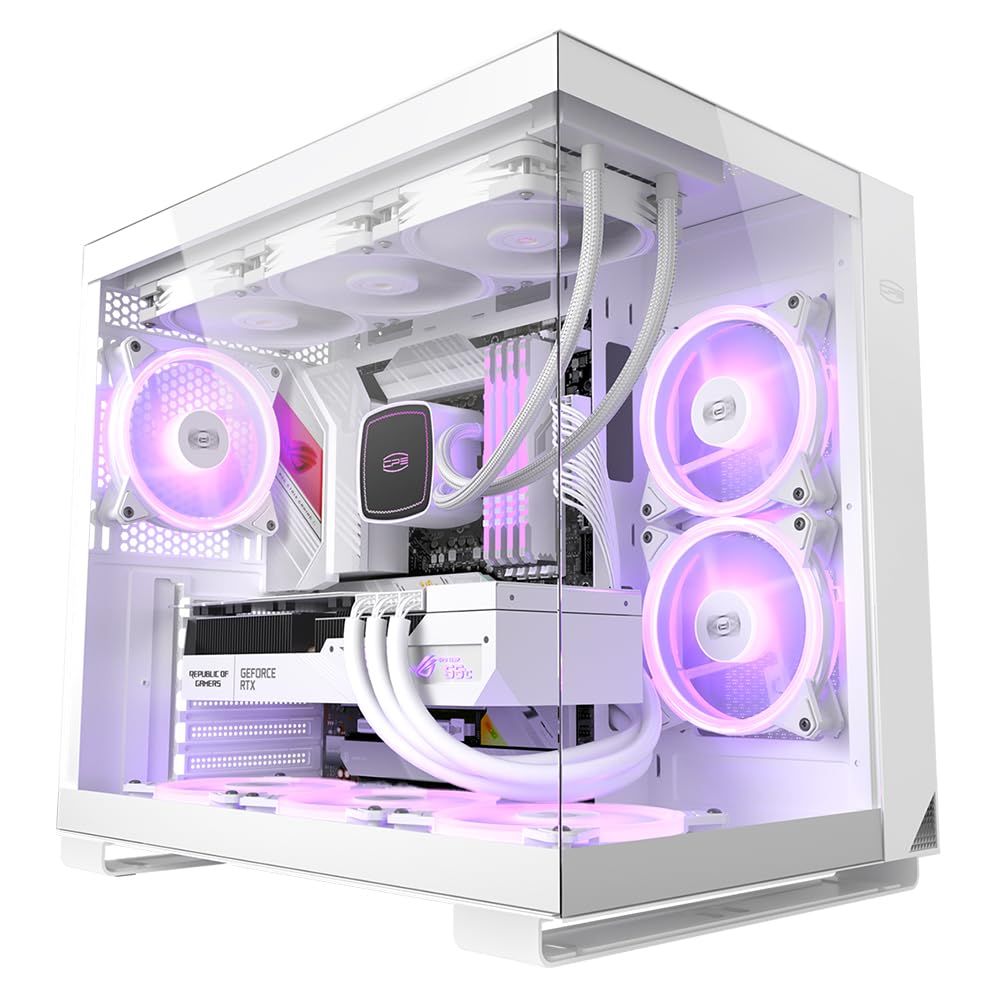 新品 CPS 高透過率ガラス採用 ピラーレスPCケース C3T500-ARGB-WH