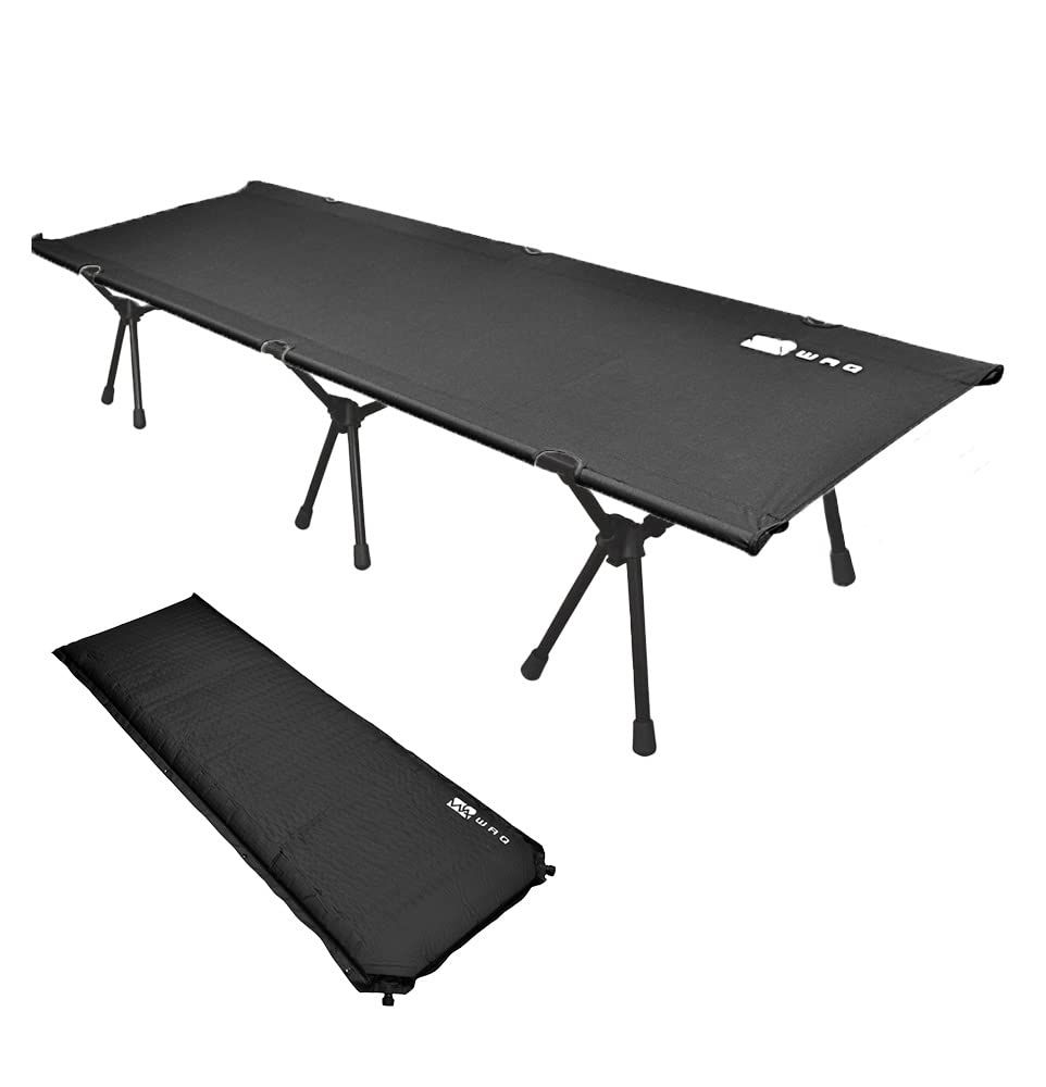 WAQ 折りたたみベッド 耐荷重150kg ハイ/ロー切替可能 (オリーブ
