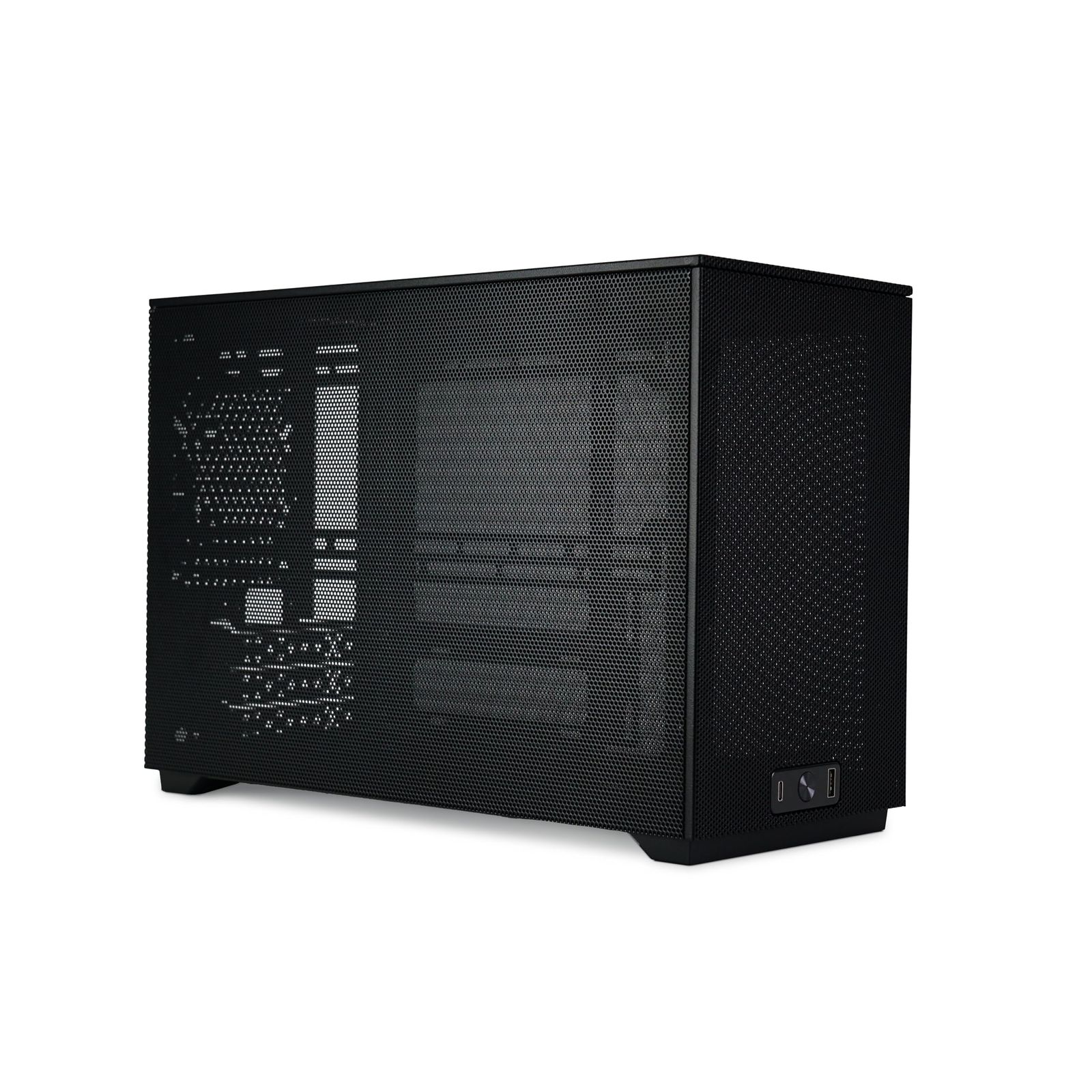 新品 SSUPDコンパクトPCケース MESHROOM D BK フロント電源ボタン フルメッシュ構造 Mini-ITX/Mini-DTX規格対応 奥行き150mmATX電源搭載可能 3.4スロットGPU対応 日本正規代理店品