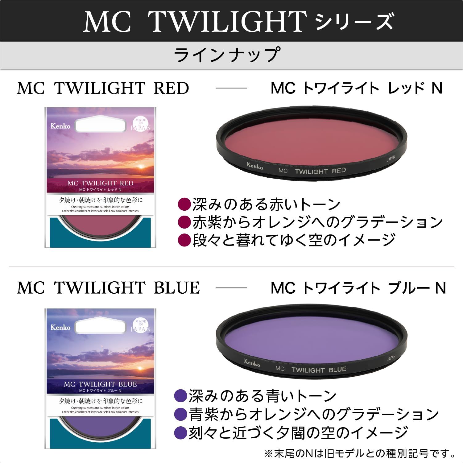 新品 ケンコー(Kenko) 色彩強調フィルター MC トワイライトブルー N 