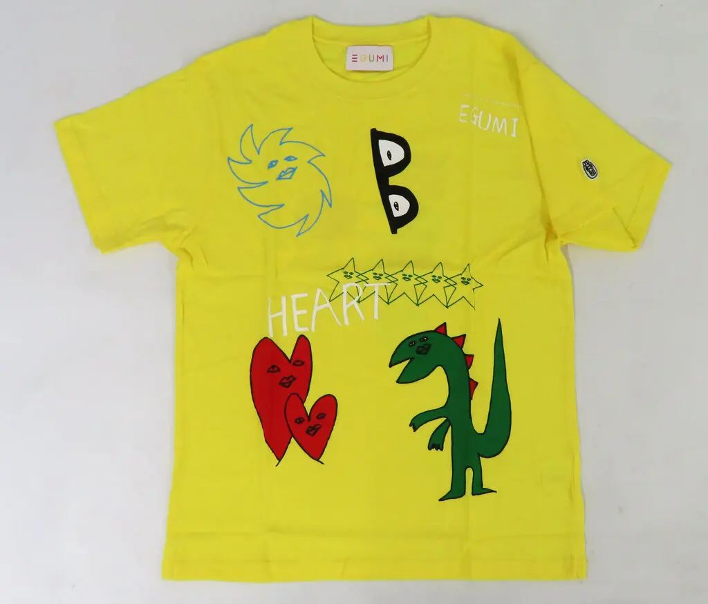 江口拓也 EGUMI Tシャツ ブラック イエロー M 中古】Tシャツ 江口拓也 EGUMI MULTI PRINT TEE(Tシャツ) イエロー XL