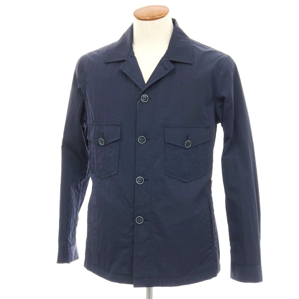【美品】タリアトーレ BUCK シャツジャケット サファリジャケット 黒 48 中古】タリアトーレ TAGLIATORE BUCK ナイロン サファリジャケット