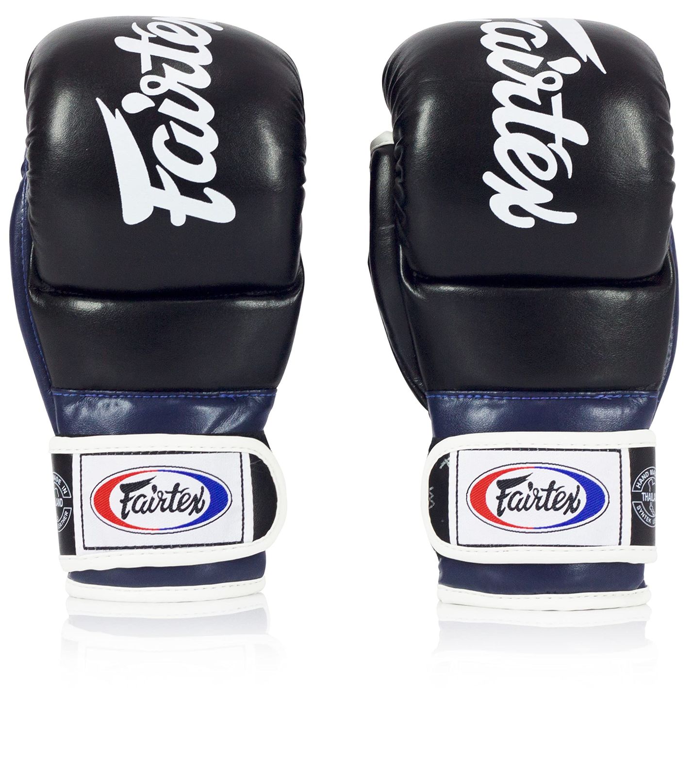 新品 Fairtex FGV18 ムエタイ ボクシンググローブ メンズ レディース キッズ | 格闘技用総合格闘技用グローブ | プレミアム品質のレザー製 軽量 & 衝撃吸収ボクシンググローブ - M ブラック/ブルー