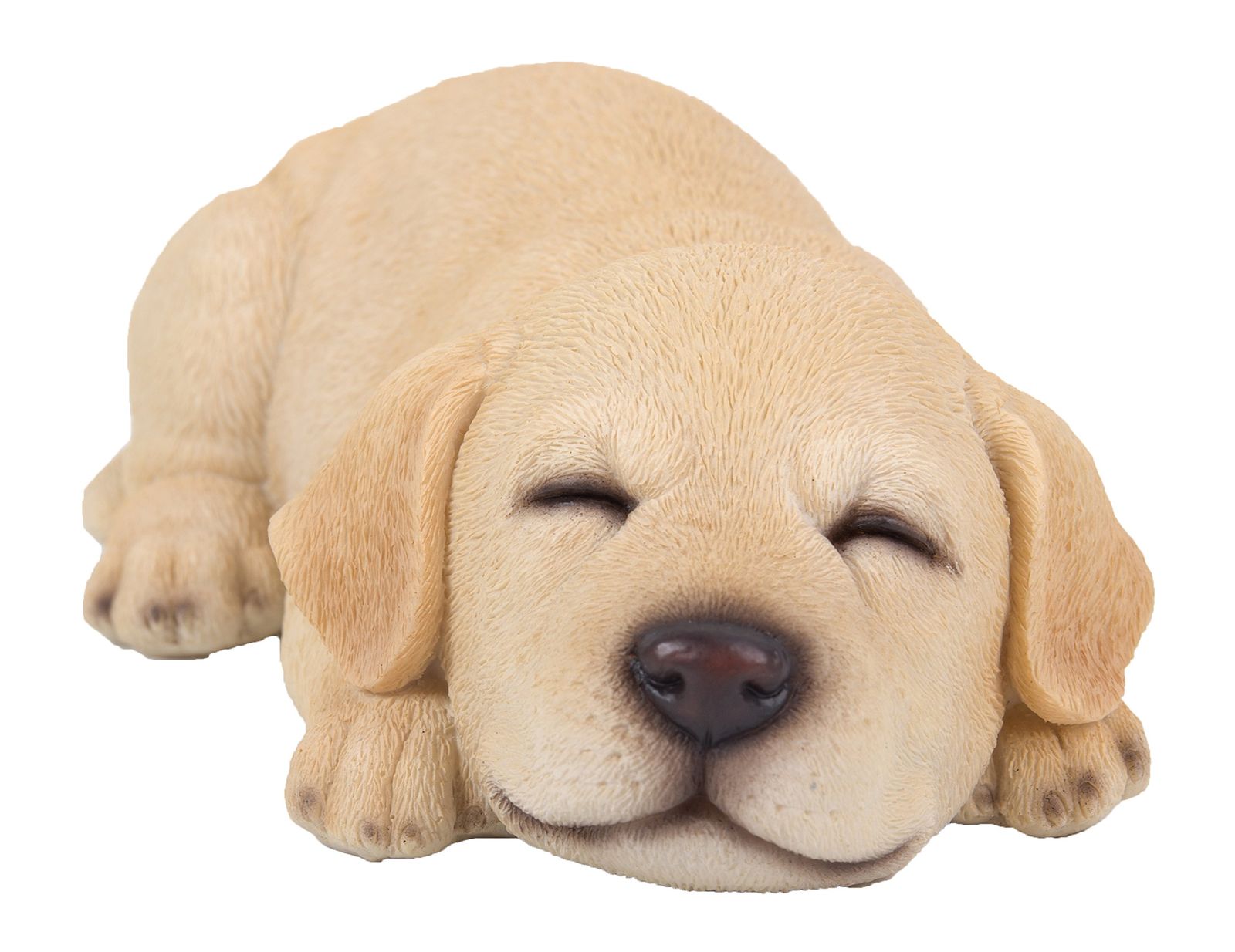 新品 眠っている黄色のラブラドールレトリバーの子犬の置物