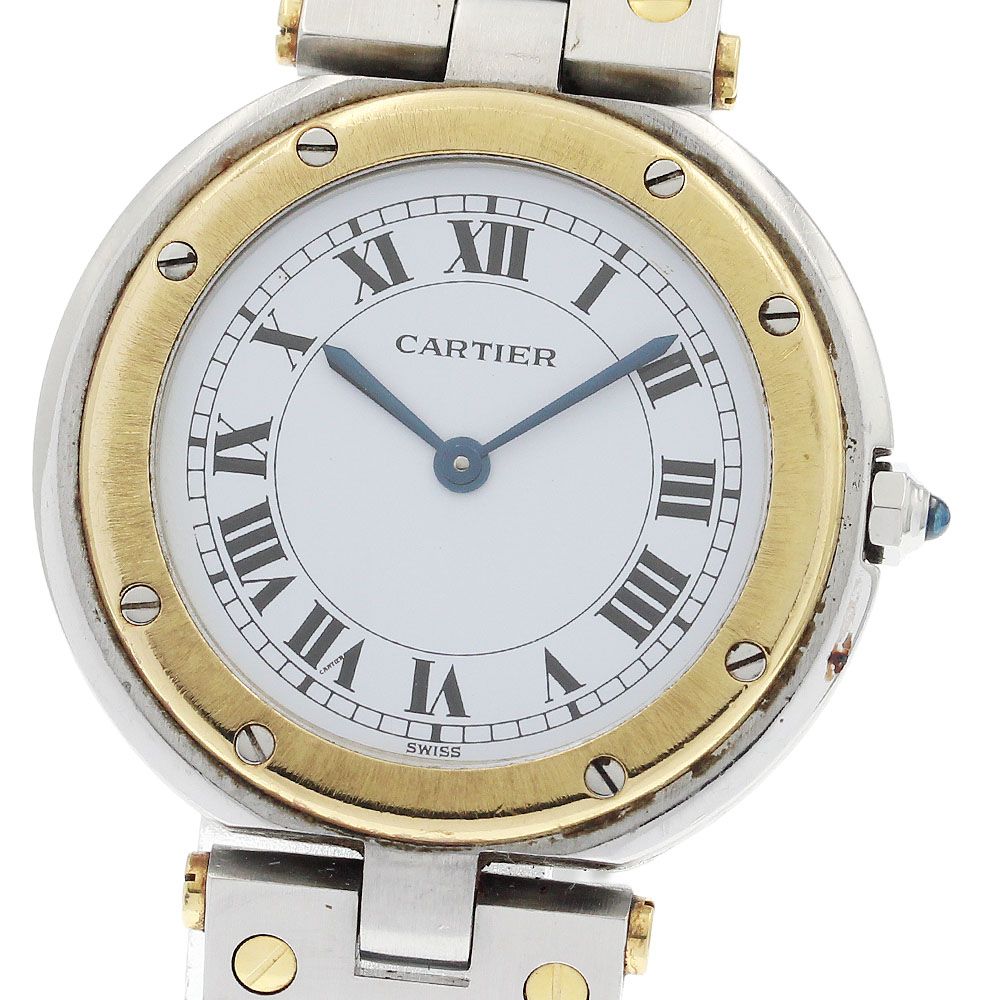 カルティエ CARTIER サントスラウンド LM コンビ YGベゼル クォーツ メンズ _949022 カルティエ CARTIER サントスラウンド LM コンビ YGベゼル クォーツ