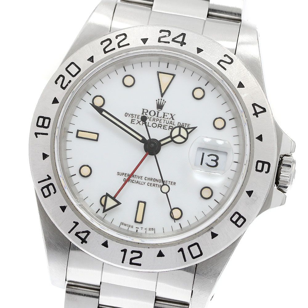 ロレックス ROLEX 16570 エクスプローラーII ホワイト文字盤 デイト 自動巻き メンズ 保証書付き_949156 ロレックス ROLEX 16570 エクスプローラーII ホワイト文字盤 デイト