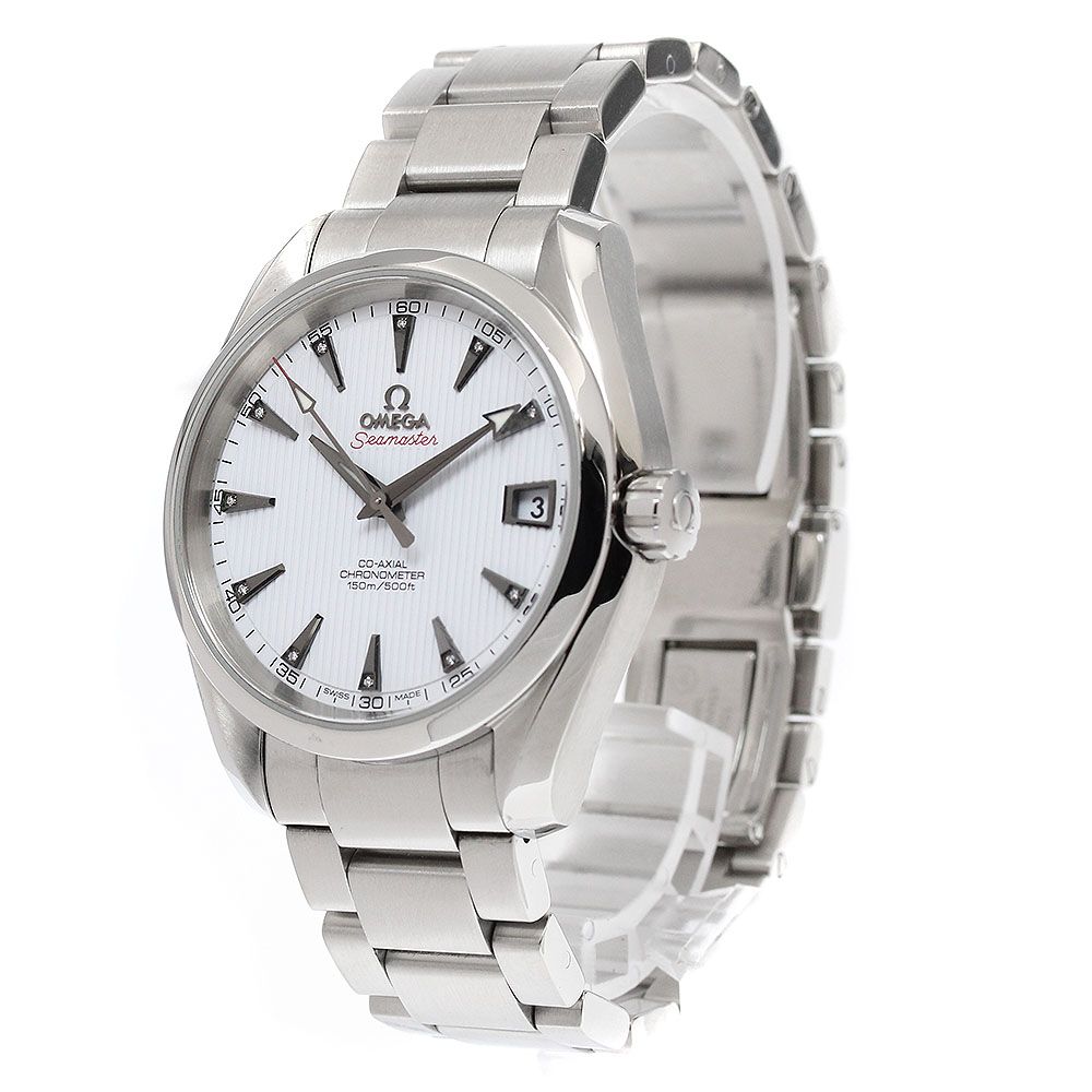  オメガ OMEGA 231.10.39.21.54.001 シーマスター アクアテラ 11Pダイヤ デイト 自動巻き メンズ _951111 ケーブル編み 自動巻き時計 腕時計(アナログ)