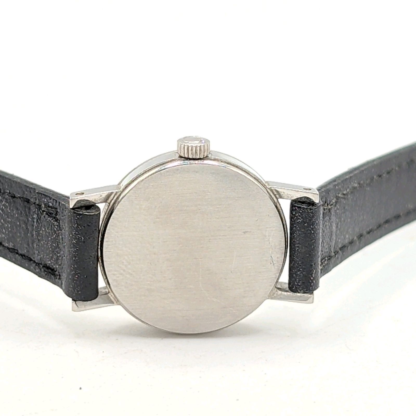 OMEGA De Ville Watch Hand-Winding Ladies Square Silver dial Y2K 
