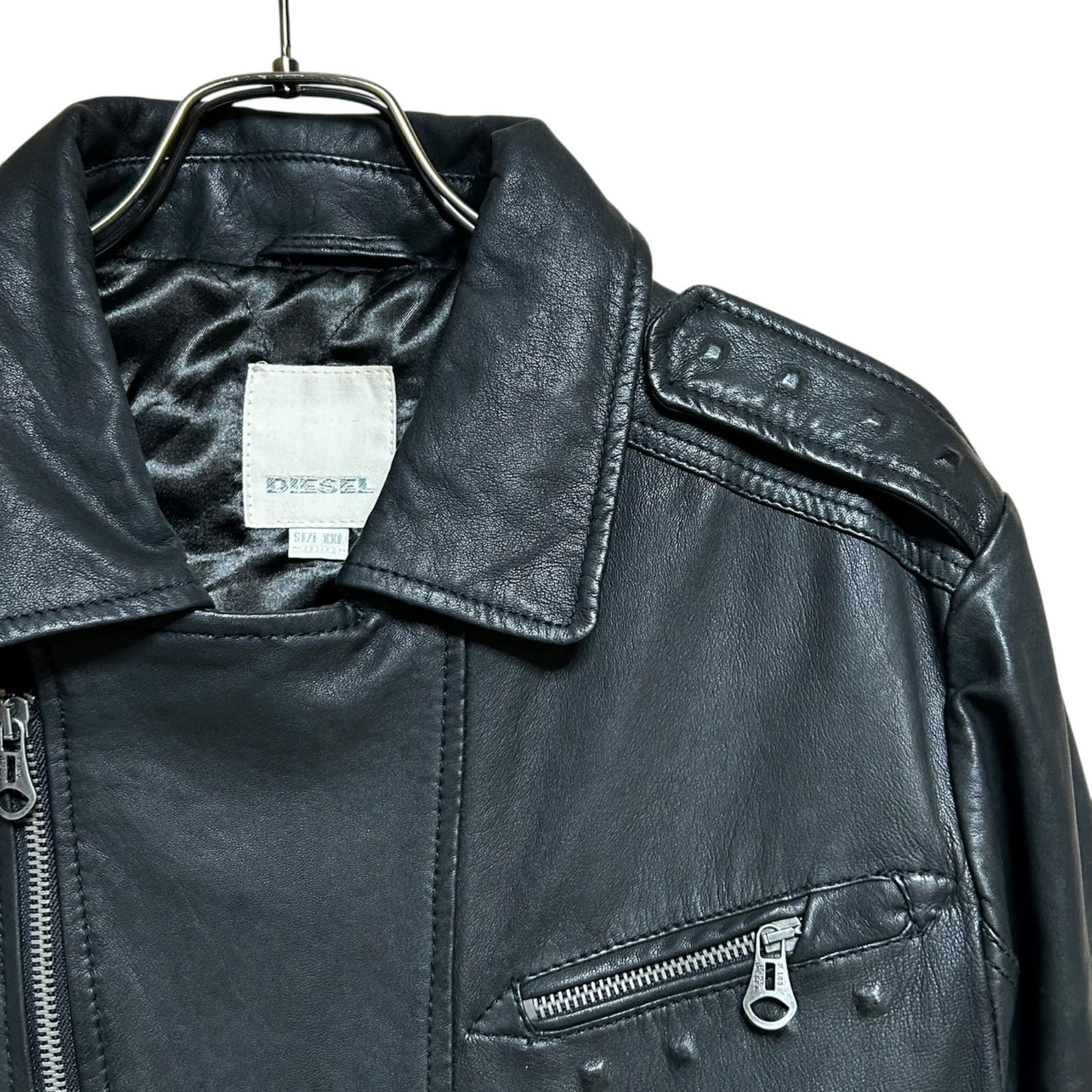 希少XXL 定価10万超 ディーゼル 羊革 DIESEL ダブルライダース
