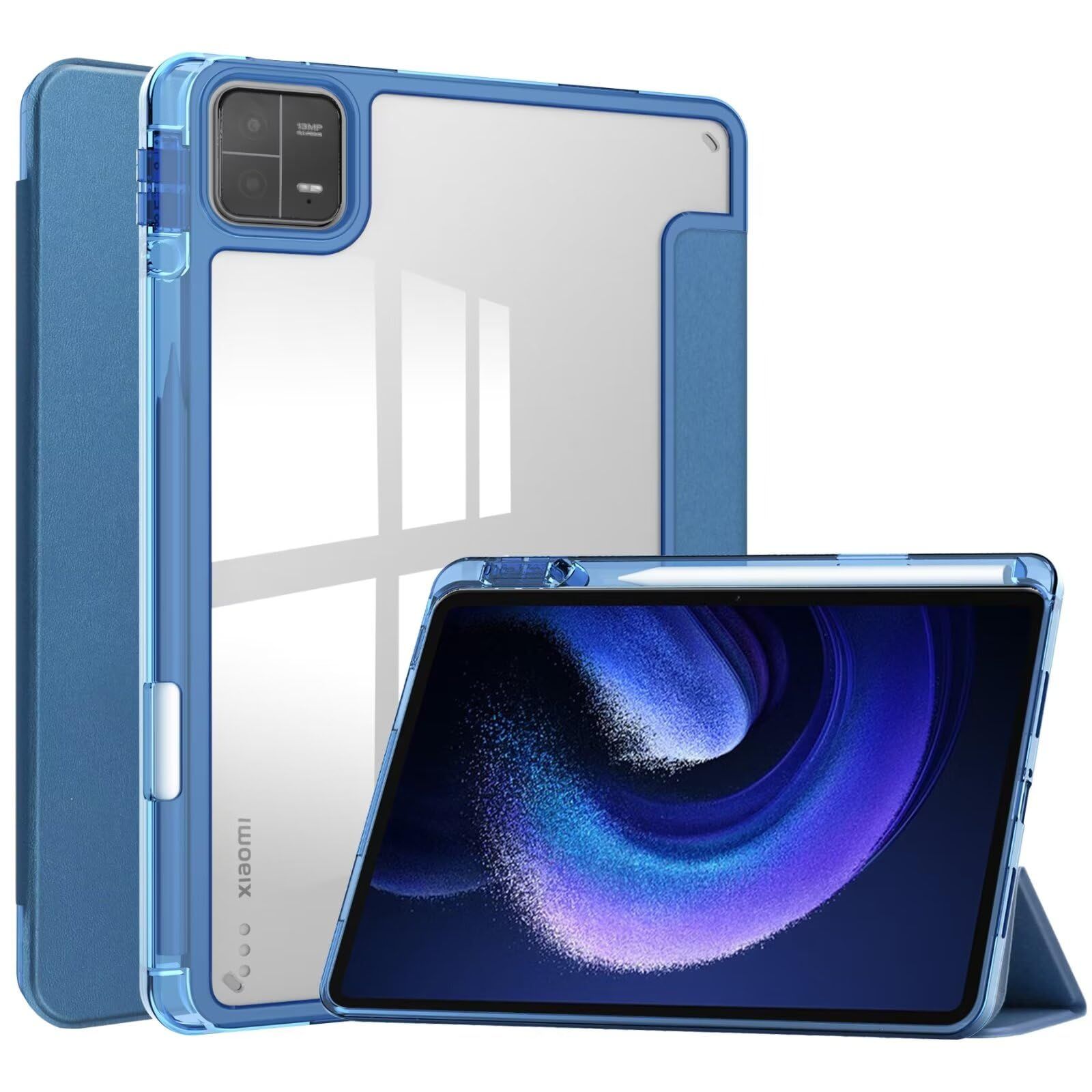 Xiaomi Pad 6 ケース 背面透明 ペン収納 オートスリープ - メルカリ