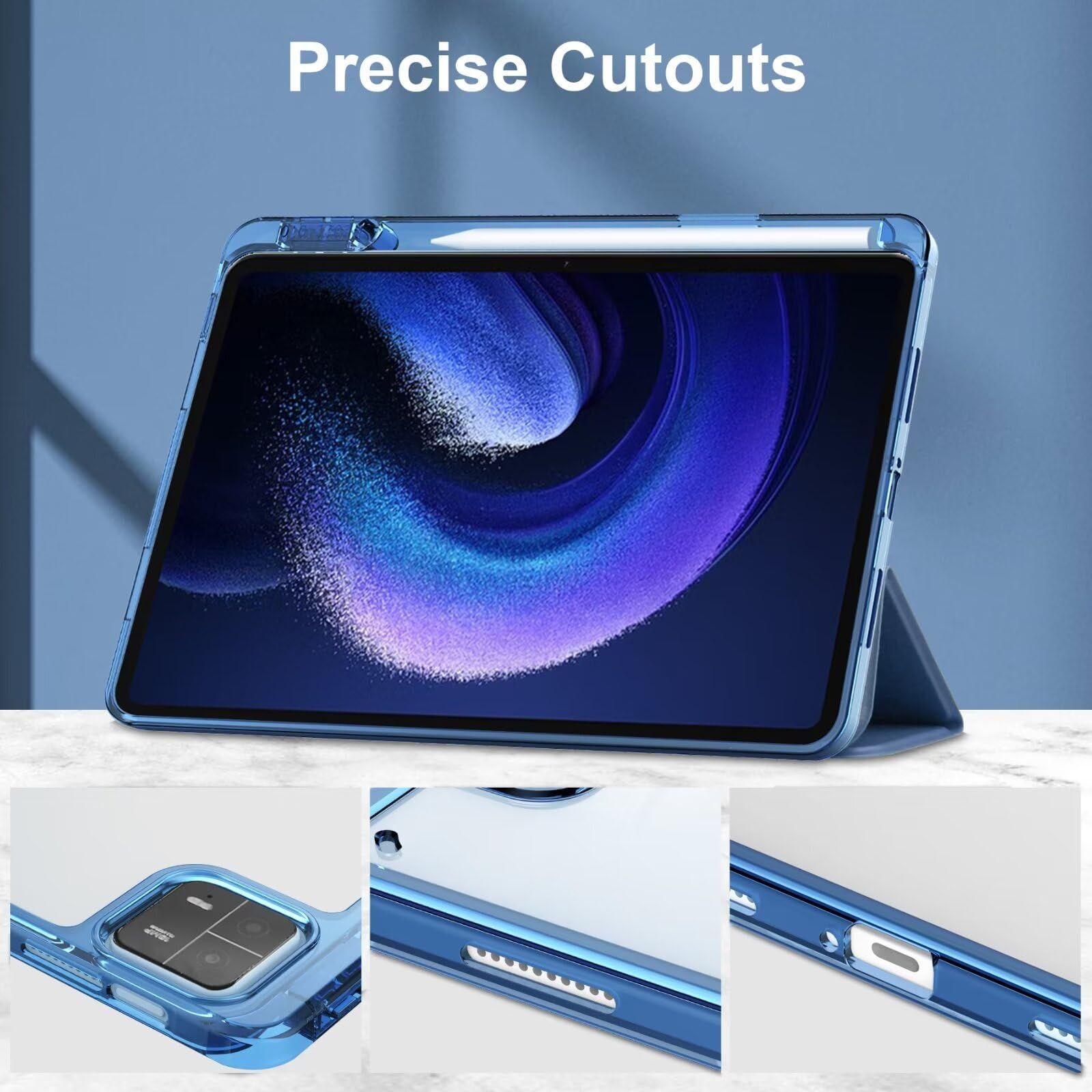 Xiaomi Pad 6 ケース 背面透明 ペン収納 オートスリープ - メルカリ