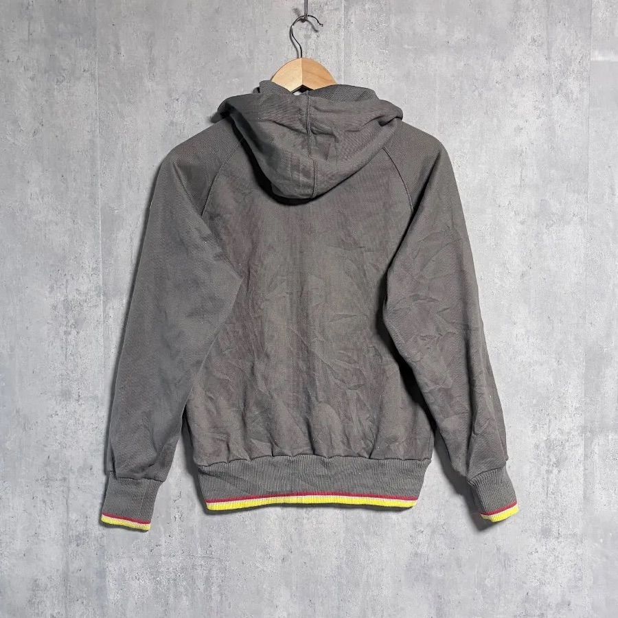 激レア 80s デサント製 CLUB adidas ジップ パーカー グレー 紺 黄