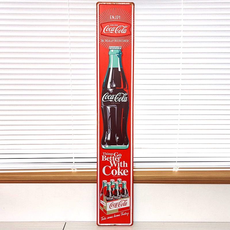 コカ・コーラ ブリキ看板 赤 壁掛け 35×29cm Coca-Cola インテリア雑貨 ガレージ ビンテージ アメリカン雑貨 看板 メタルサイン 札幌 北20条店 ブリキ看板 ガレージ レトロ コカコーラ アンティーク アメリカン 雑貨