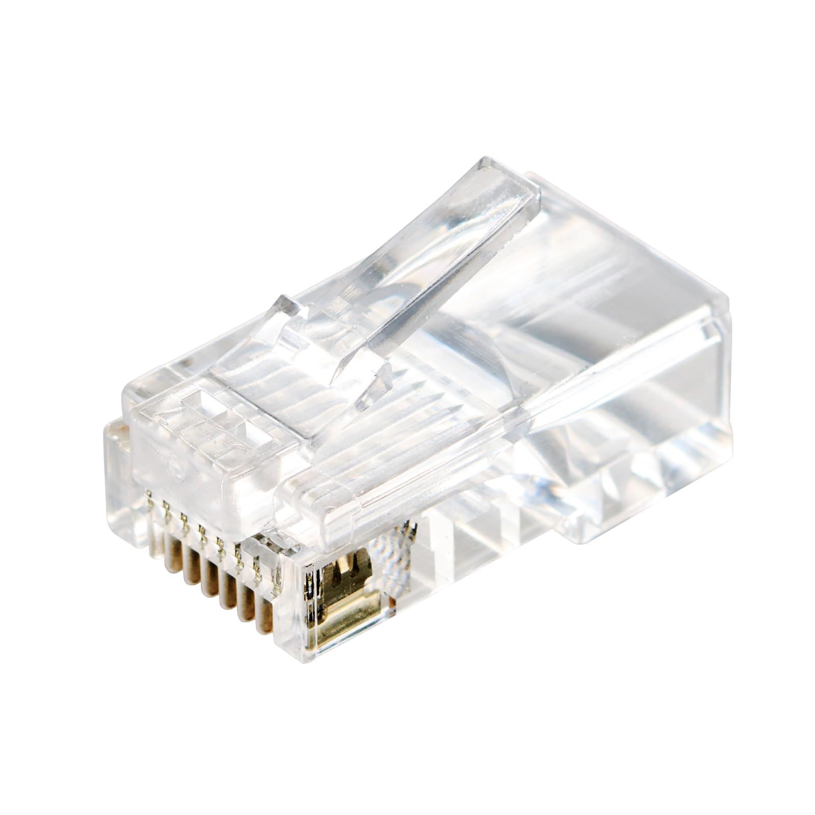 新品 エレコム RJ45 中継コネクタ Cat5e LANケーブル アダプタ ツメ折れ防止 単線・ヨリ線 両対応 UTP仕様 100個入り クリア LD-RJ45T100V2