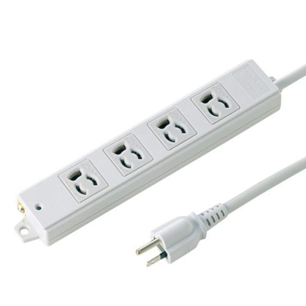 新品 サンワサプライ 工事物件タップ 3P抜け止めマグネット・4個口 3m TAP-KE4-3