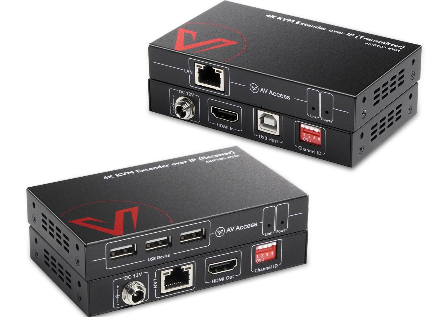 新品 AV Access 4K HDMI USB KVM エクステンダー TCP/IP オーバー シングル Cat5e/6/6a/7 最大 120M (390 フィート)、1080P@120Hz、プラグ アンド プレイ、キーボード & マウス オーバー ネット 26,482円