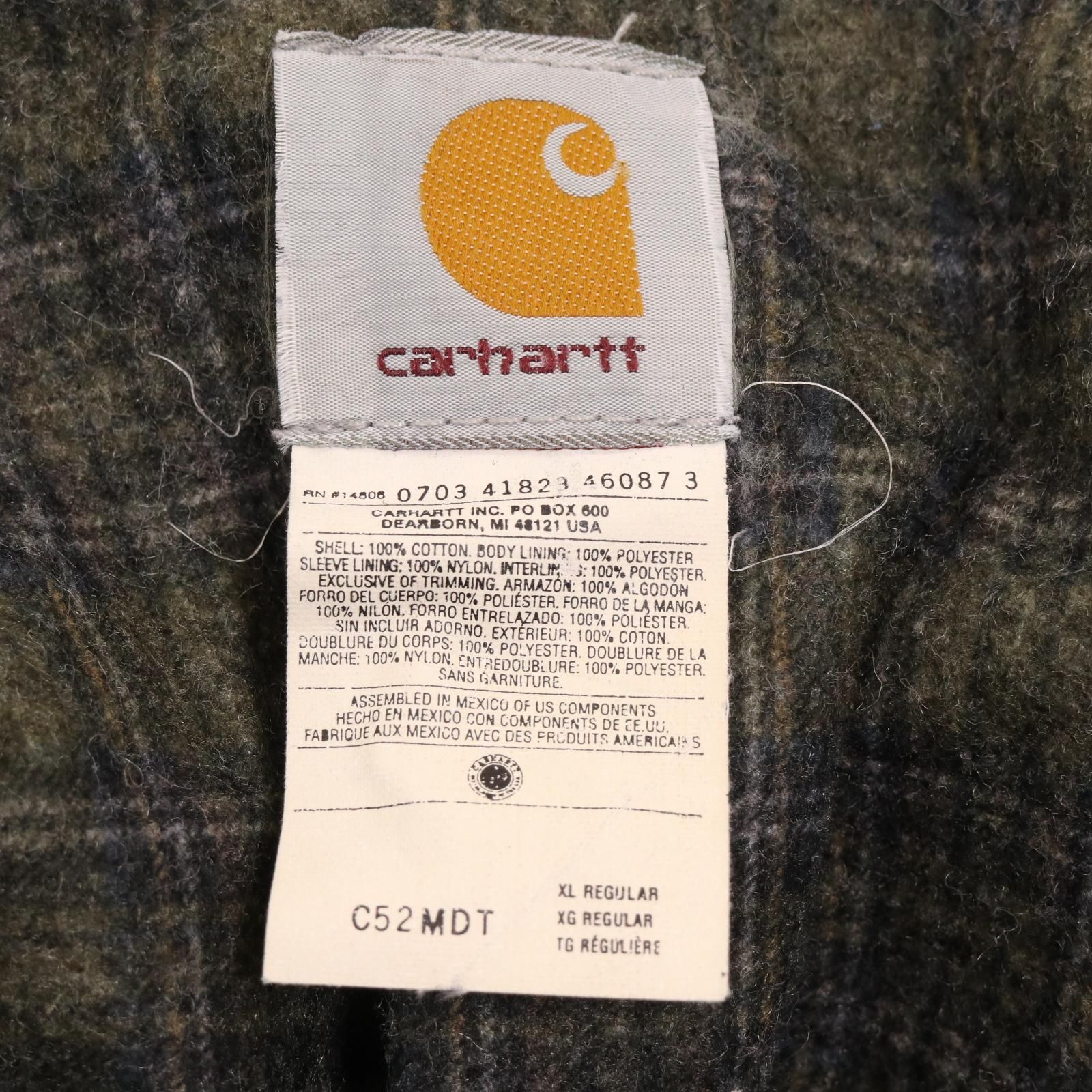 00年代 Carhartt カーハート ダックワークジャケット C52MDT ネイビー