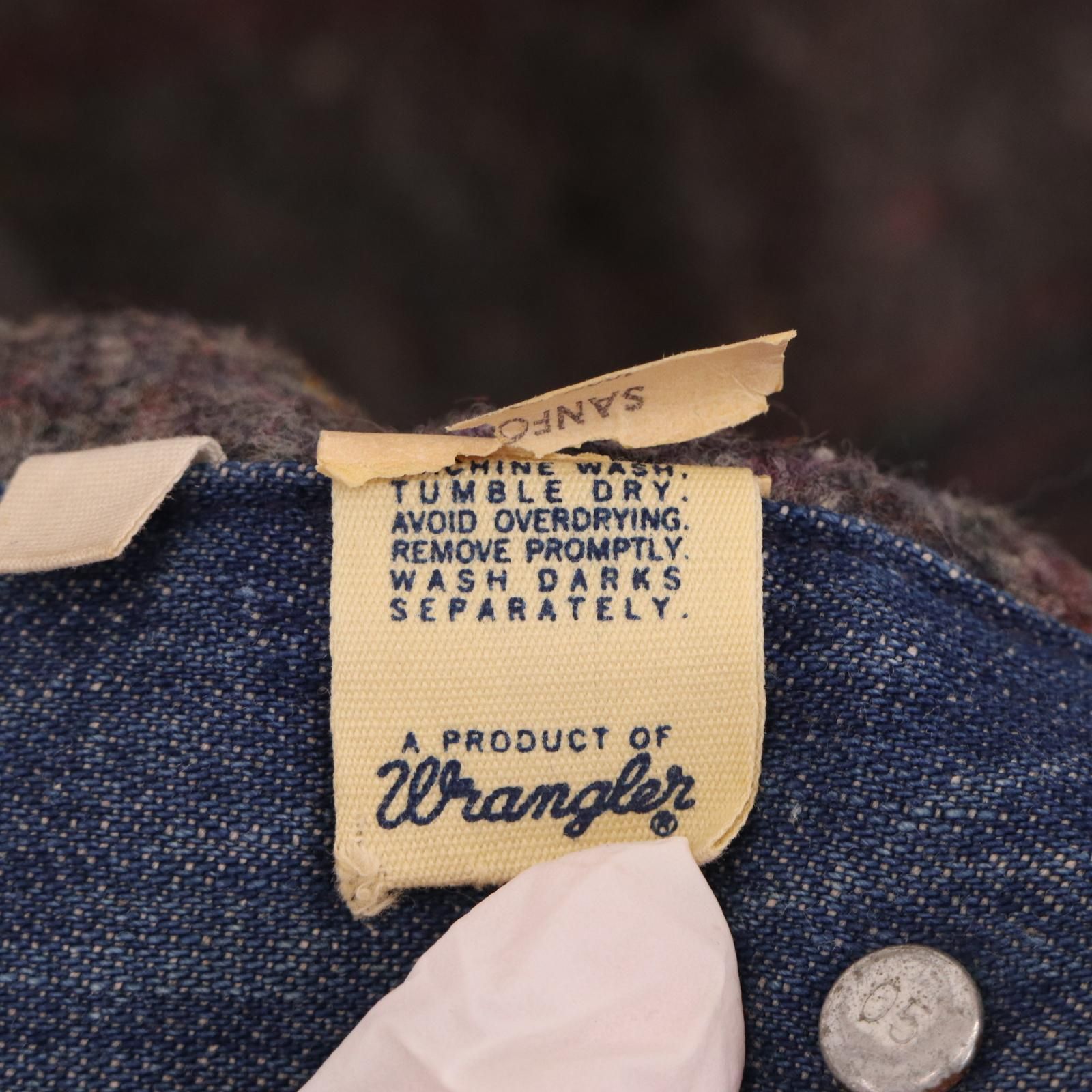 70年代 Wrangler ラングラー デニムカバーオール ブルーベル ライト