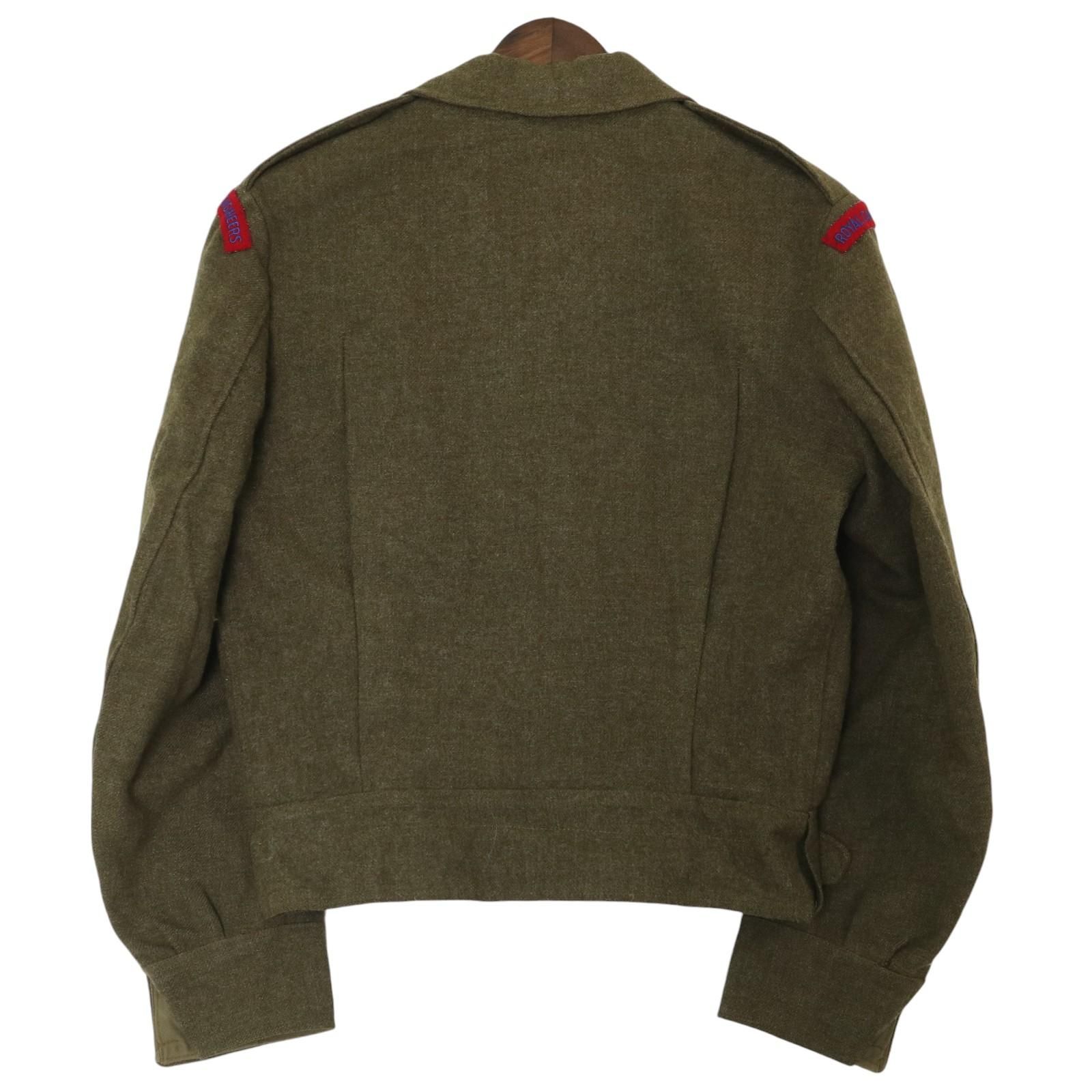 50年代 カナダ軍 アイクジャケット ミリタリー オリーブ (メンズ M相当) 中古 古着 A1279 50年代 カナダ軍 アイクジャケット ミリタリー オリーブ (メンズ M相当