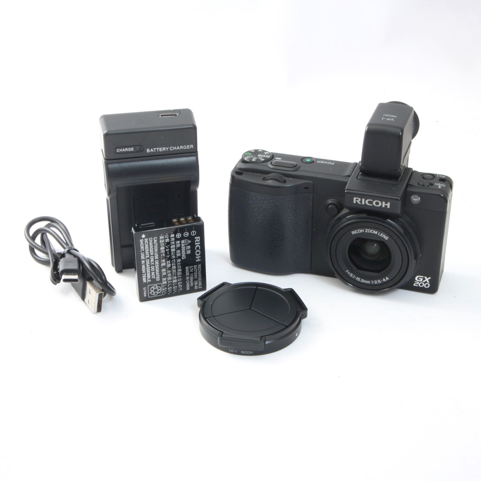 RICOH リコー Caplio GX200 + VF-1 コンパクトデジタルカメラ 自動開閉 