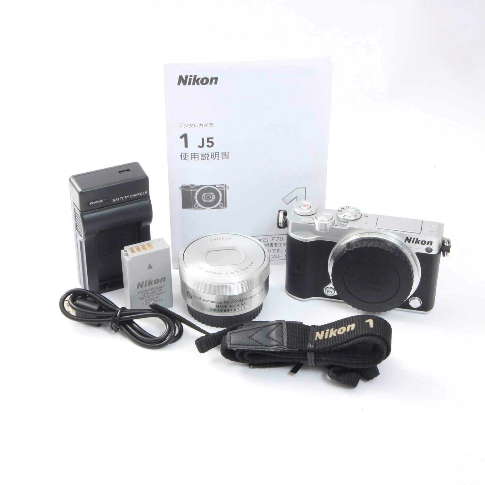 ニコン Nikon1 J5 シルバー + 10-30mm 標準パワーズームレンズキット 