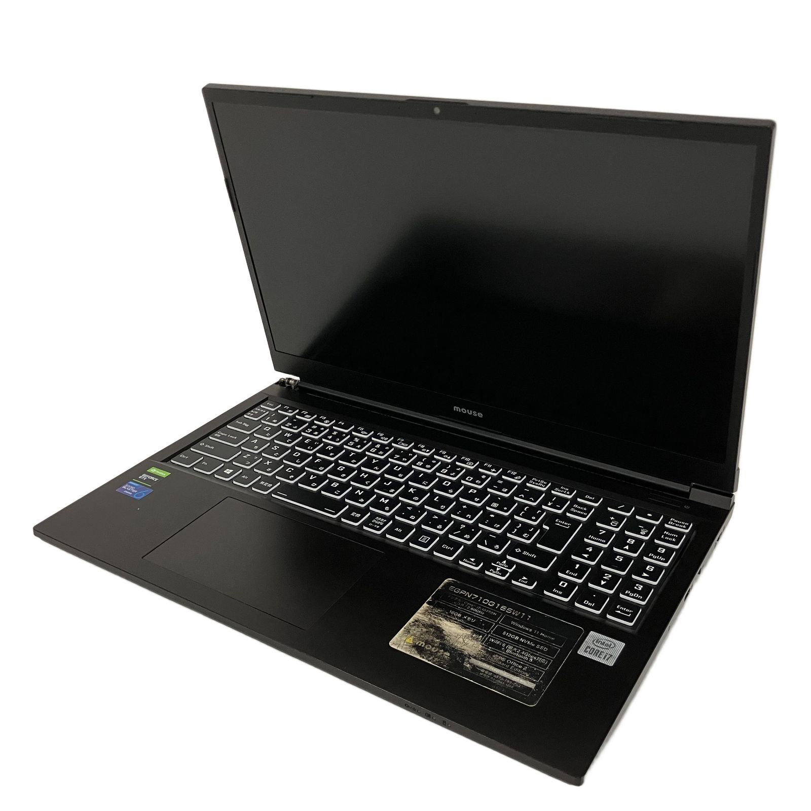 Mouse GTUNE ゲーミングノートPC i7 10750H GTX1650Ti メモリ16GB 