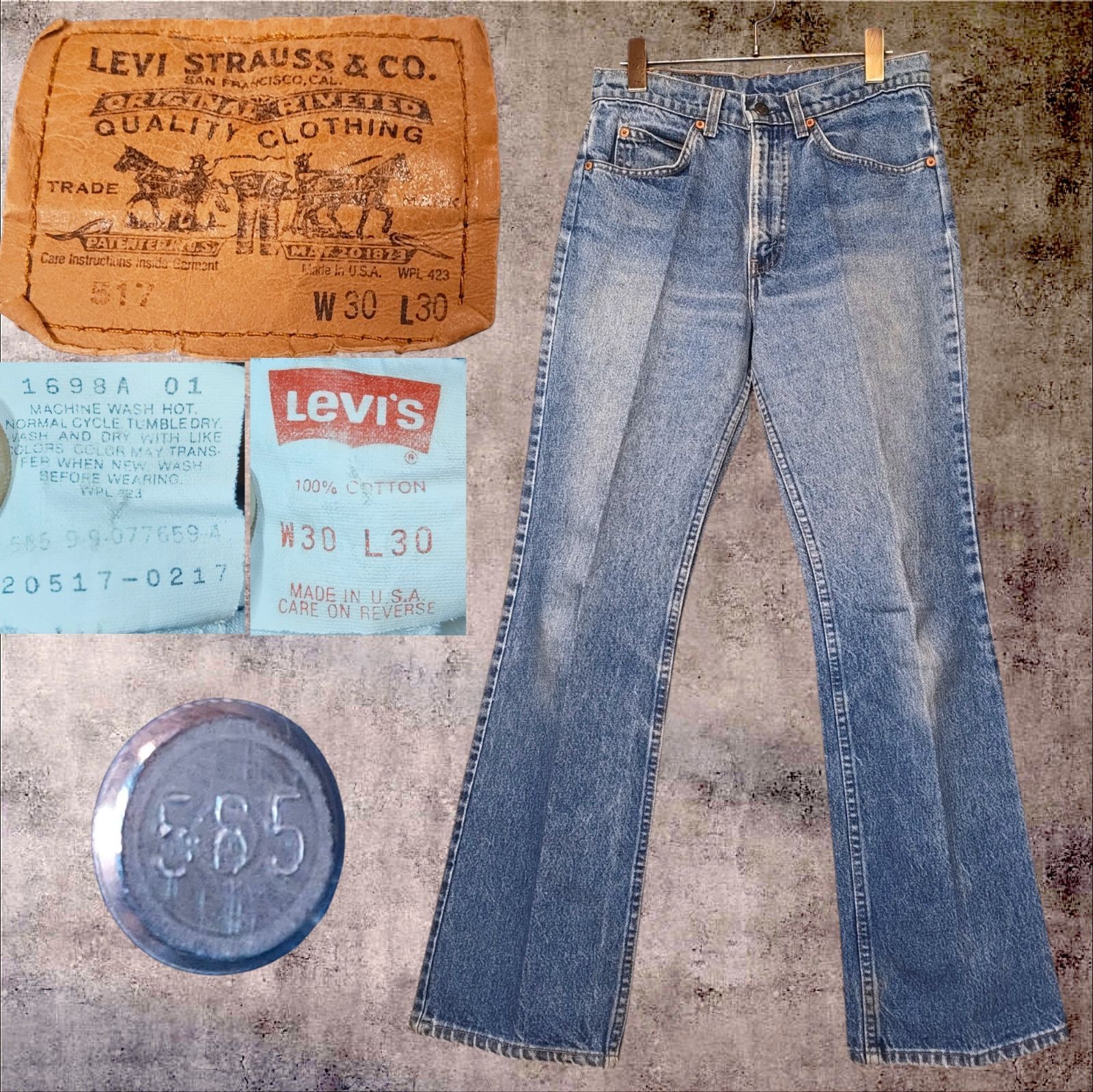 90’s Levi's 517 W32 L30 USA製 オレンジタブ 90s リーバイス 517 オレンジタブ デニム パンツ USA製 W30 L30