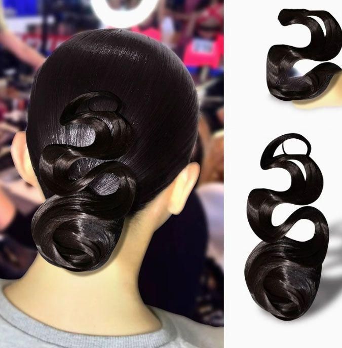 新品 ヘアウィッグ　丸型　社交ダンス　デモ 2色 オーダーメイド ハンドメイド