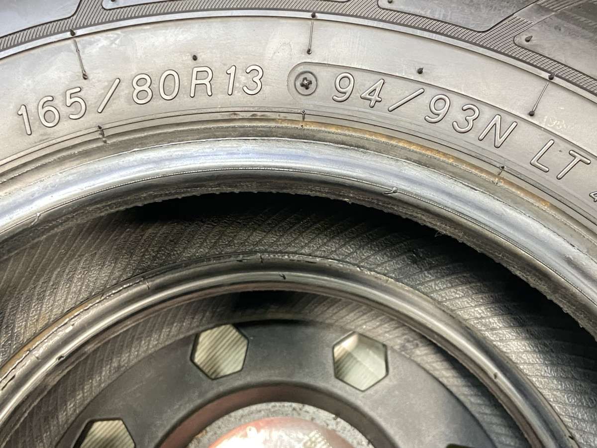 165/80R13 94/93N LT ヨコハマ ブルーアースバンRY55 中古タイヤ 