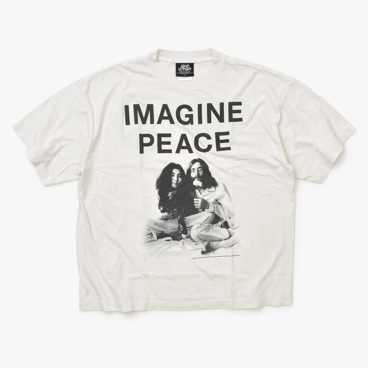 新品未使用 SAINT MICHAEL セントマイケル × JOHN LENNON ジョンレノン 半袖Tシャツ SM-MK8-0000-C27 サイズXL ホワイト 中古 4b014050 新品未使用 SAINT MICHAEL セントマイケル × JOHN LENNON ジョンレノン