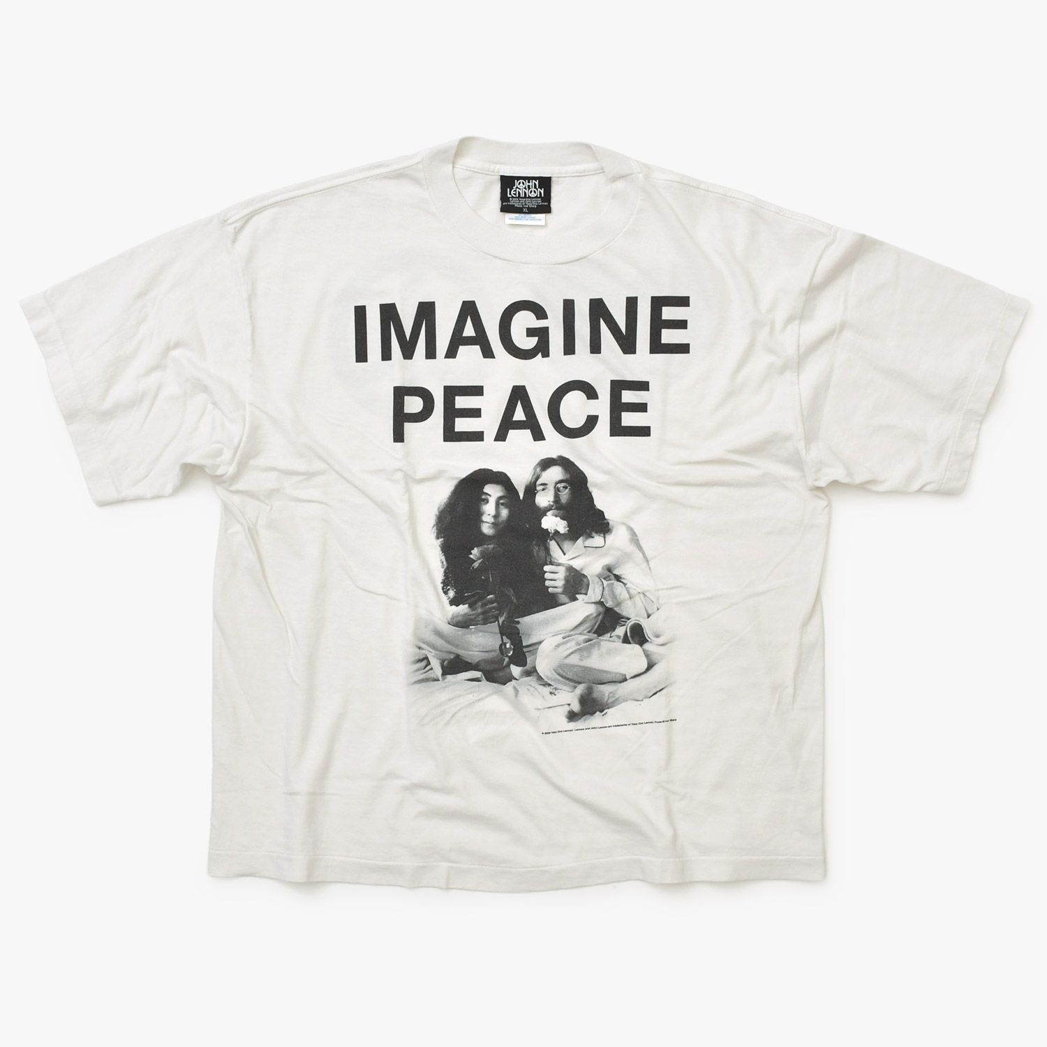 新品未使用 SAINT MICHAEL セントマイケル × JOHN LENNON ジョンレノン 半袖Tシャツ SM-MK8-0000-C27 サイズXL ホワイト 中古 4b014049 新品未使用 SAINT MICHAEL セントマイケル × JOHN LENNON ジョンレノン