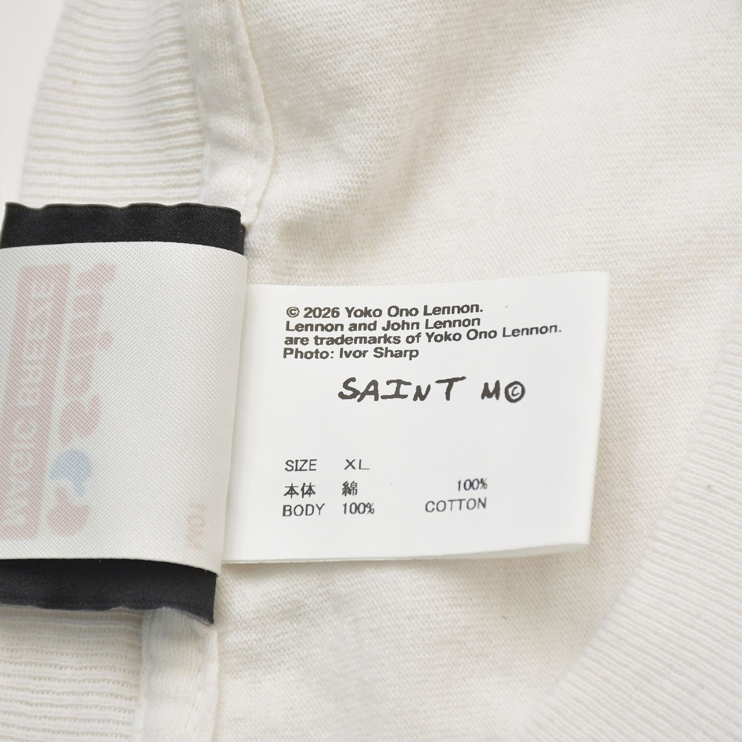新品未使用 SAINT MICHAEL セントマイケル × JOHN LENNON ジョンレノン 半袖Tシャツ SM-MK8-0000-C27 サイズXL ホワイト 中古 4b014049 SAINT M×××××× (セントマイケル) × JOHN LENNON / JL_SS T-SHIRT