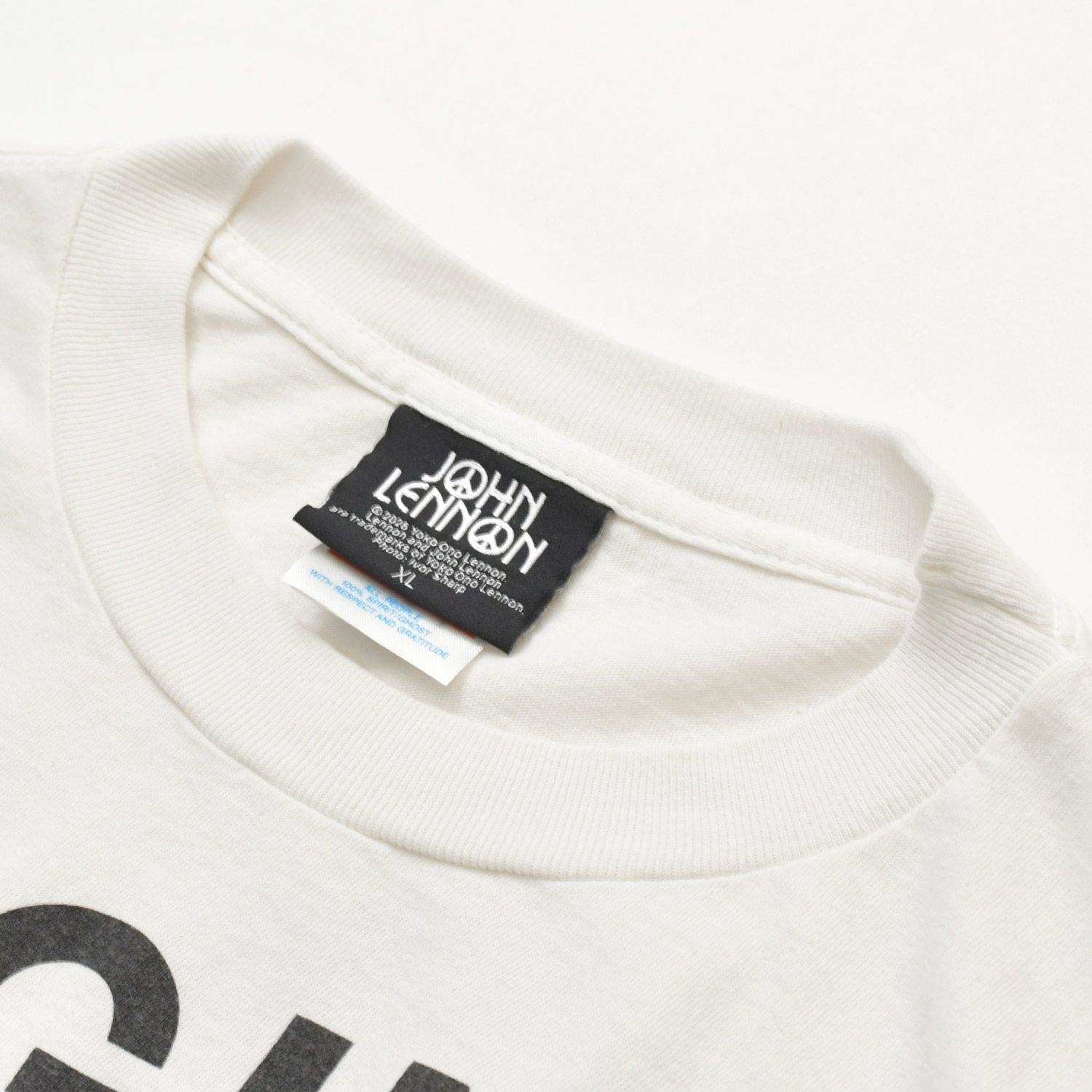 新品未使用 SAINT MICHAEL セントマイケル × JOHN LENNON ジョンレノン 半袖Tシャツ SM-MK8-0000-C27 サイズXL ホワイト 中古 4b014049 新品未使用 SAINT MICHAEL セントマイケル × JOHN LENNON ジョンレノン