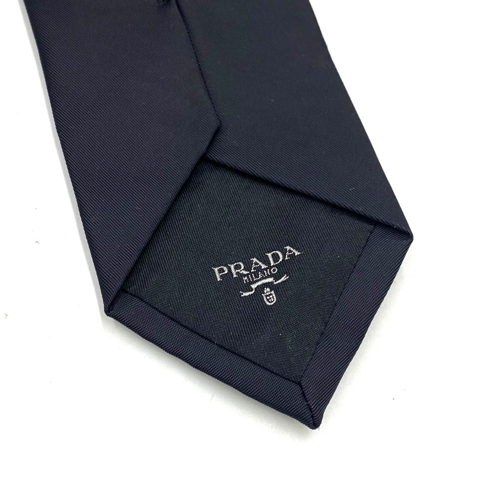 PRADA プラダ ギャバジン Re-Nylon ネクタイ 三角ロゴ トライアングル