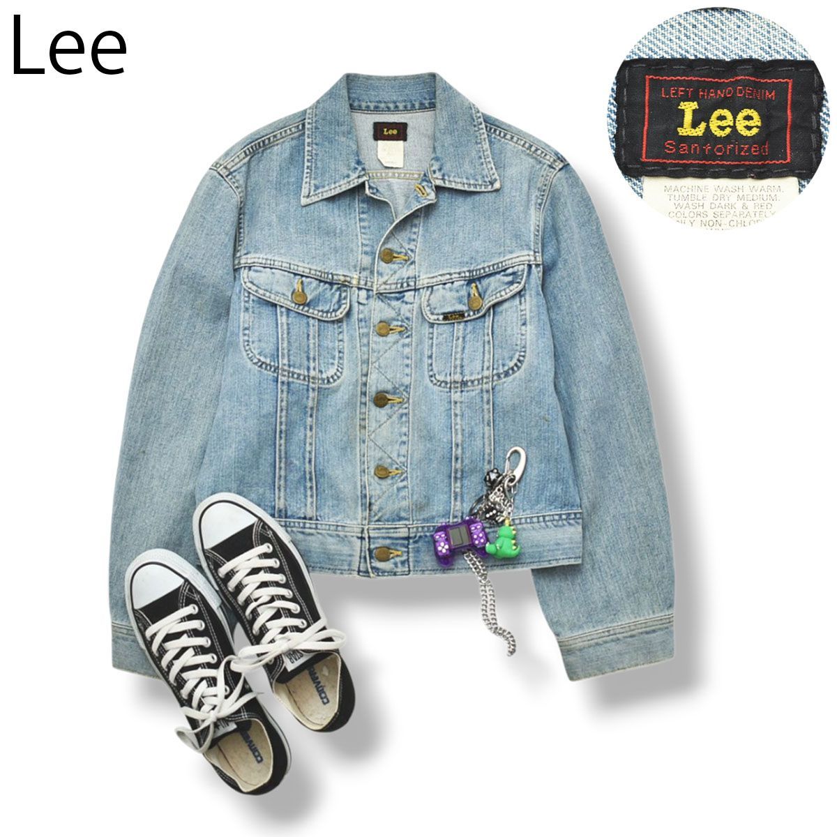 復刻】 90s 赤タグ 日本製 リー Lee デニムジャケット S インディゴ 