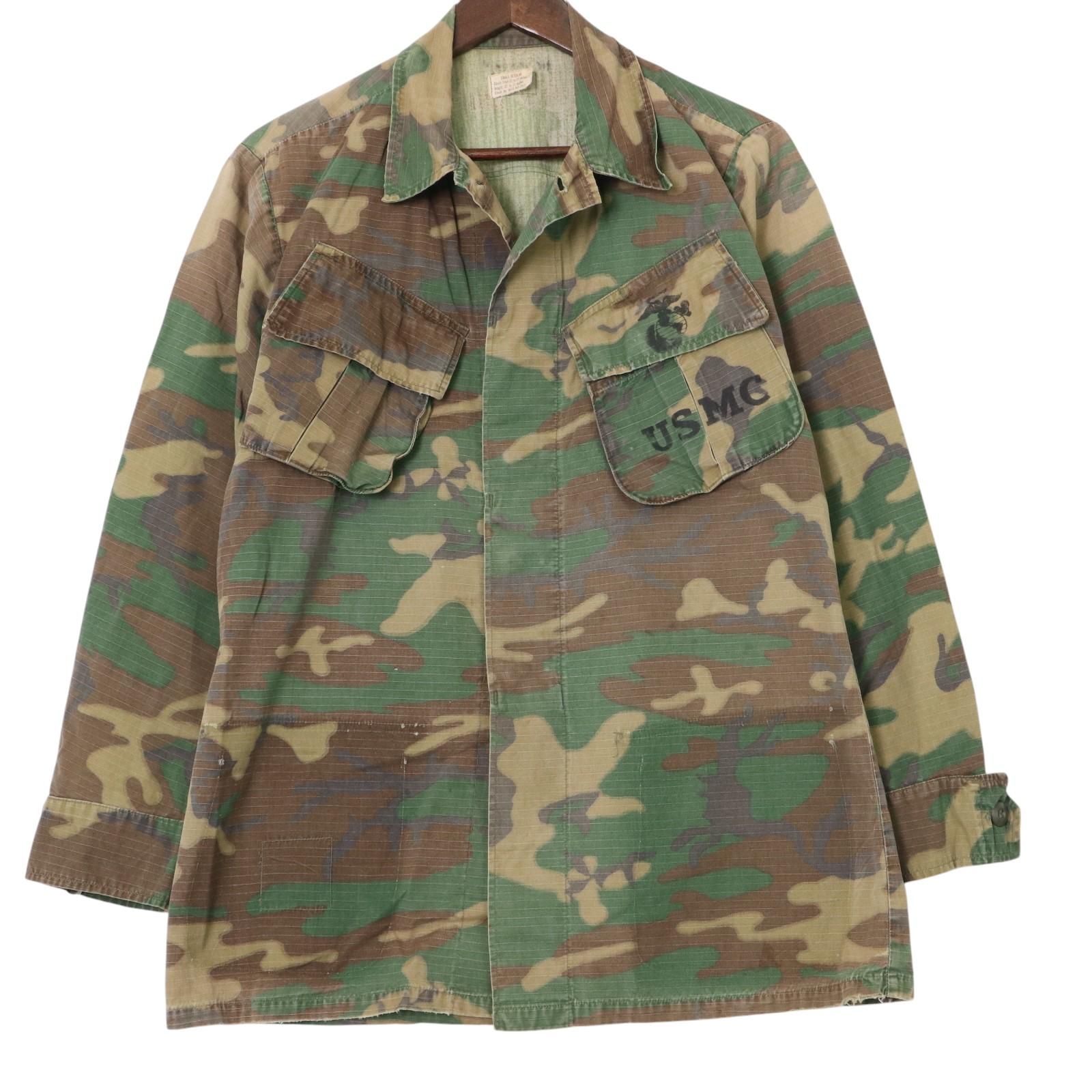70年代 米軍実物 USMC ファティーグジャケット 4th ミリタリー ERDL 