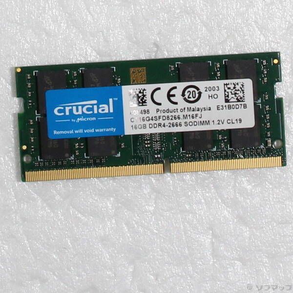 中古Aランク】Crucial 16GB DDR4 2666MHz メモリ - メルカリ